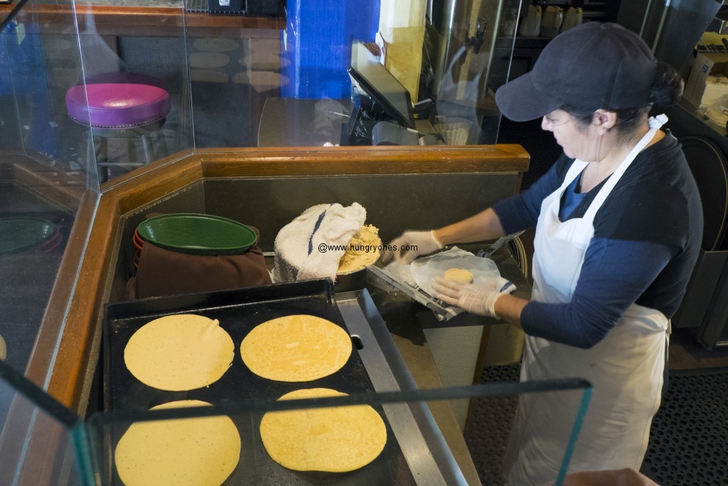 Watch how tortillas are made.