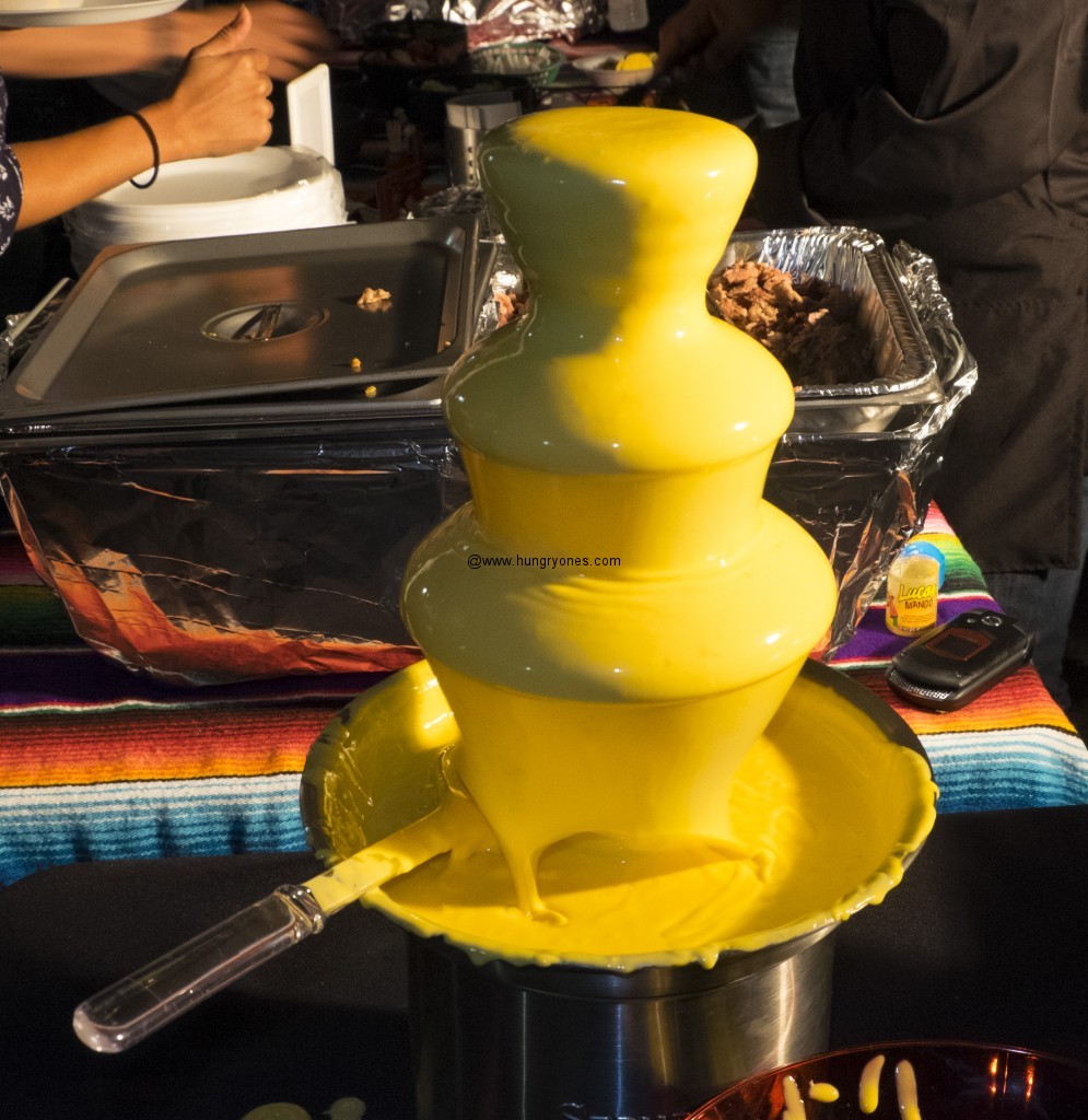 The cheese fountain.