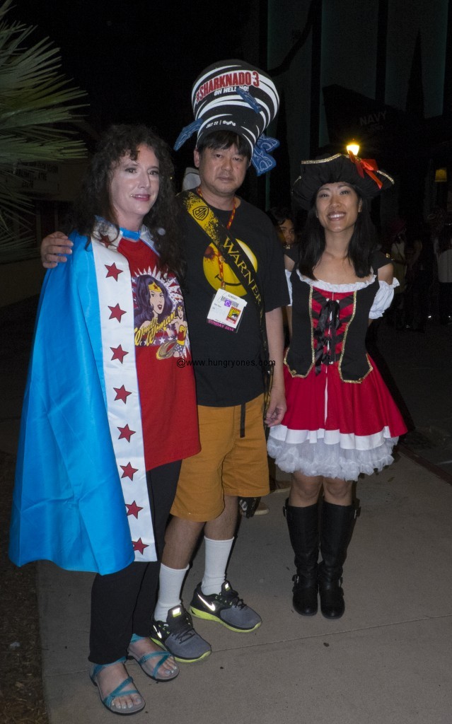 Wonder Woman, Comic-Con geek, and Pirate Girl.