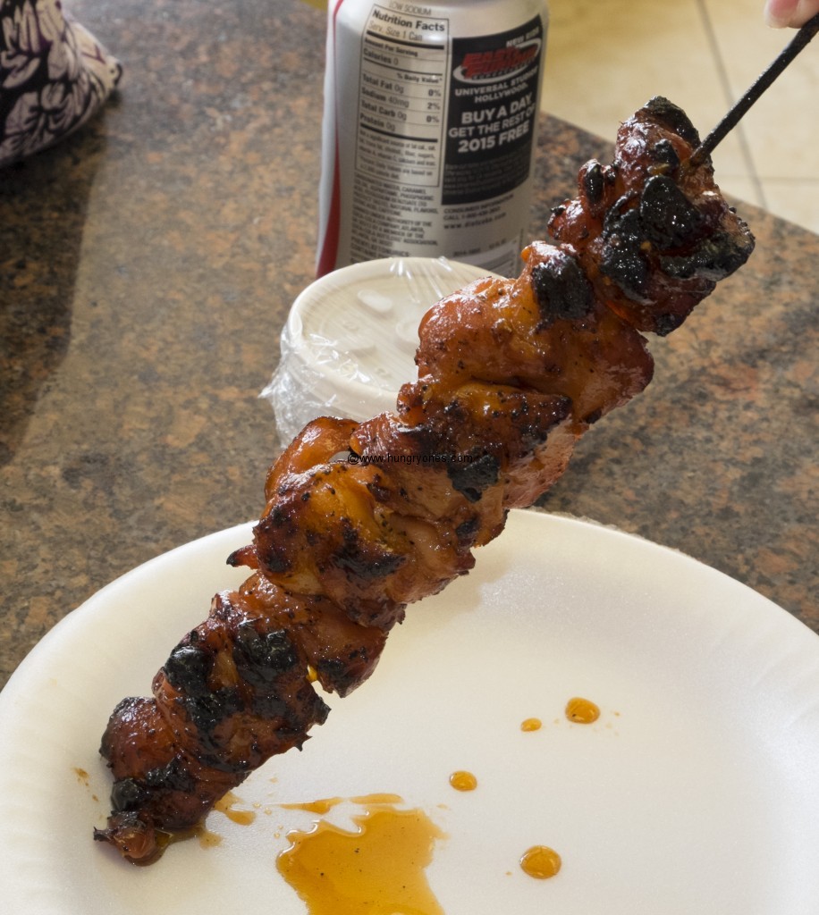 Bbq chicken skewer.