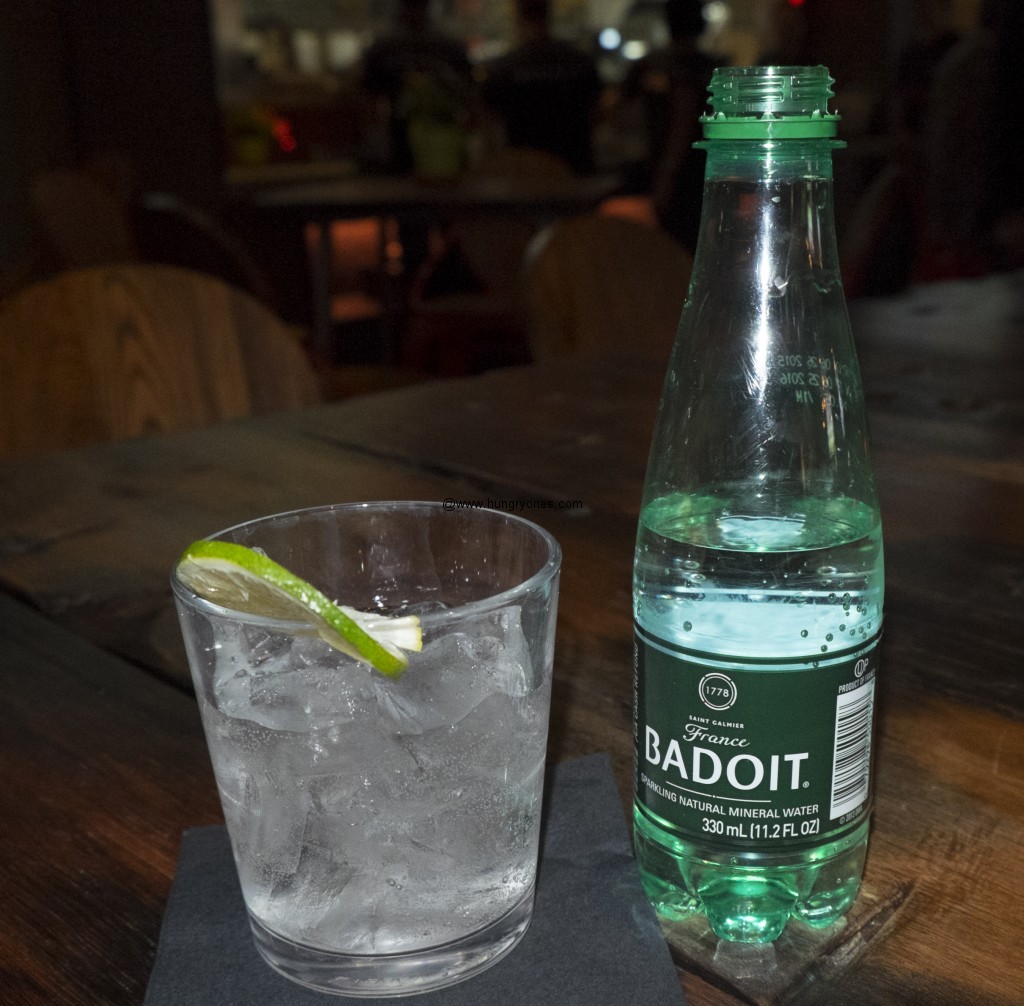 Badoit sparkling mineral water.