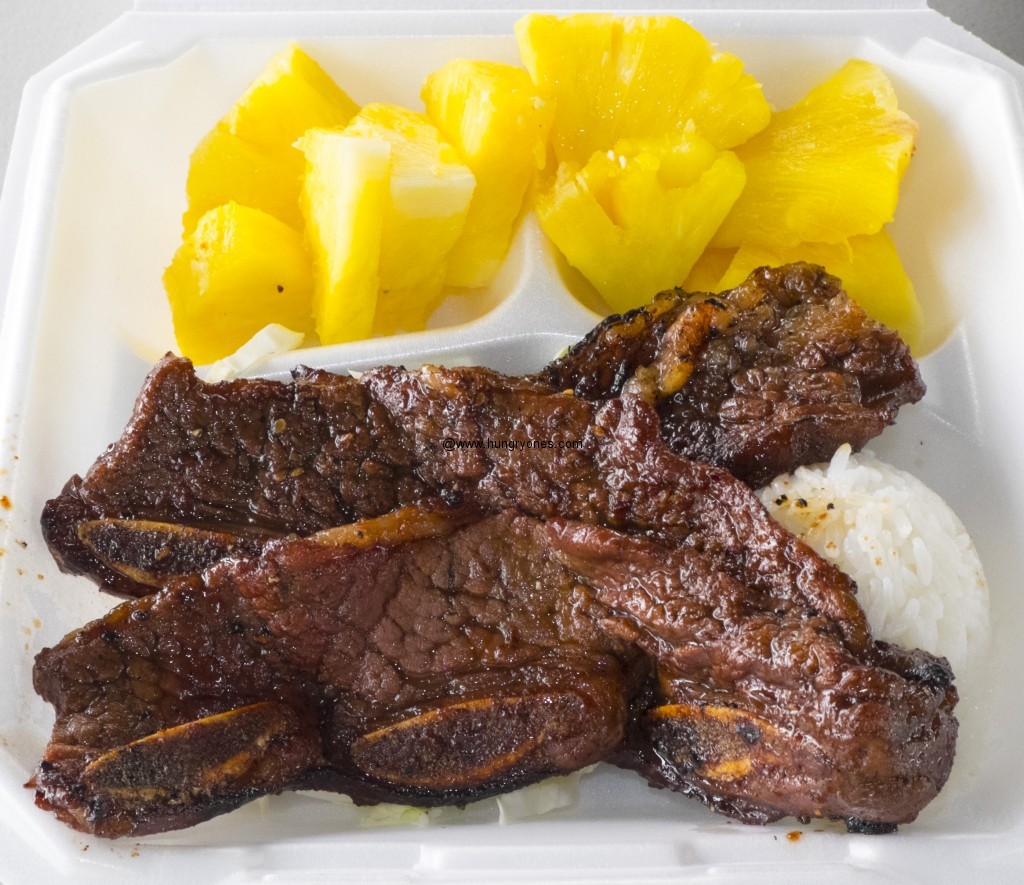 Kalbi ribs with Hawaiian pineapple.