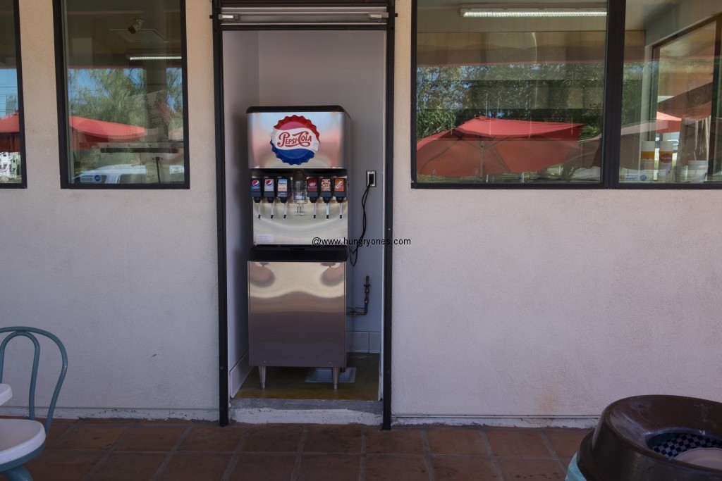 Self serve drink machine.