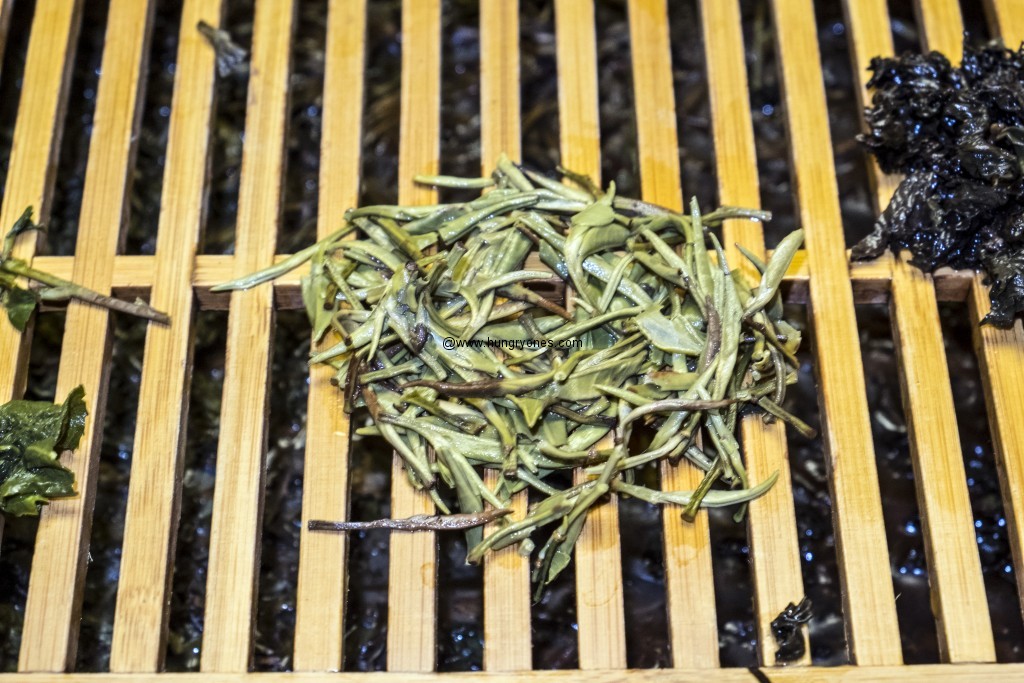 Silver Needle tea after steeping.