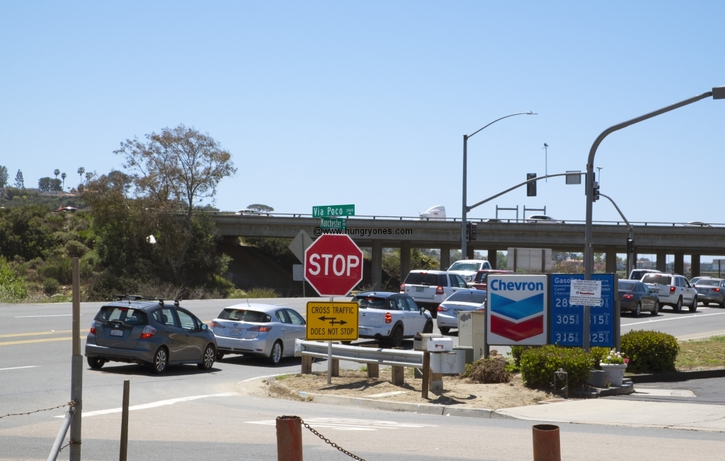 The intersection where the strawberry stand is.