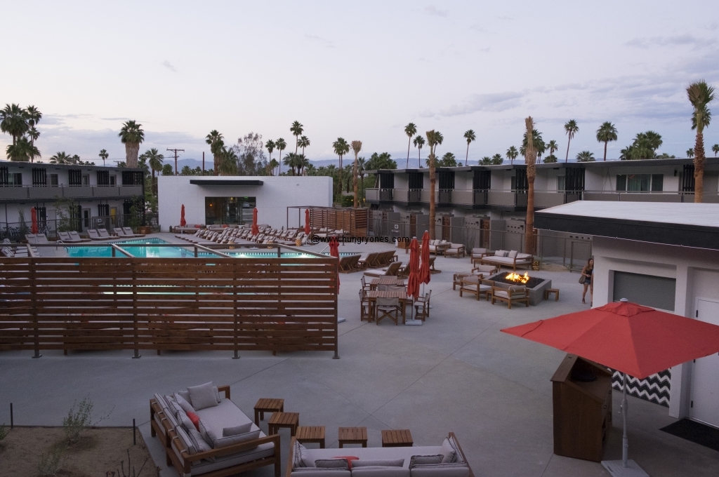 View of the pool from the room.