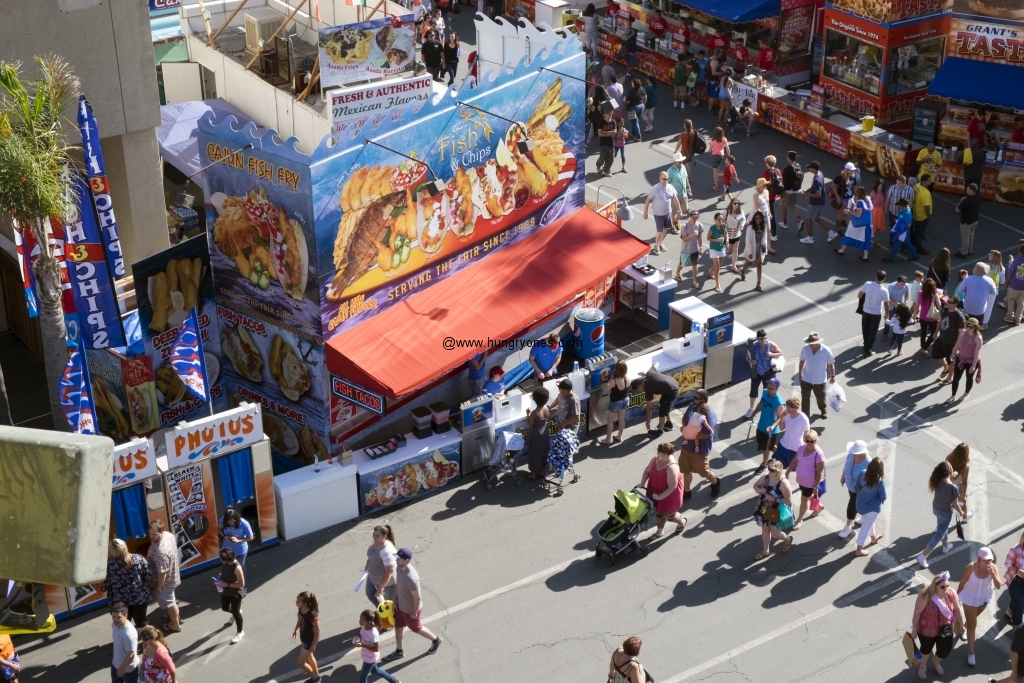 View of my fav fish and chip spot from the sky ride.