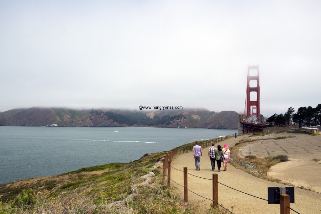 Walking path to the bridge.