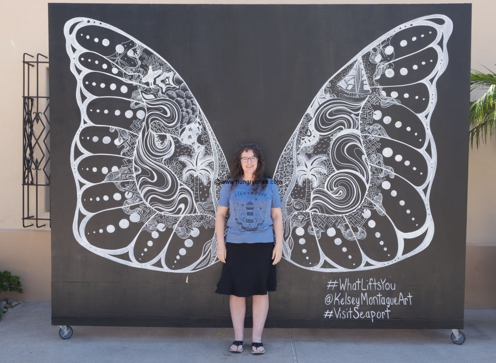 Butterfly wings outside.