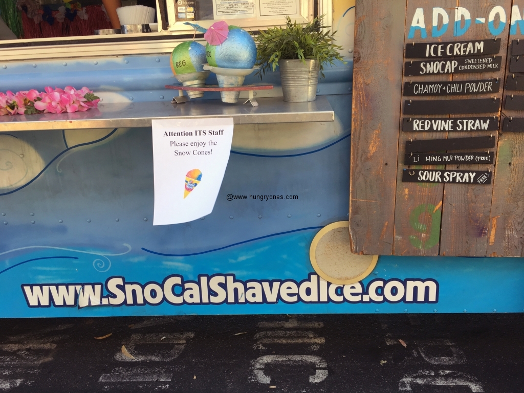 The website tells you where you can find the shaved ice truck.